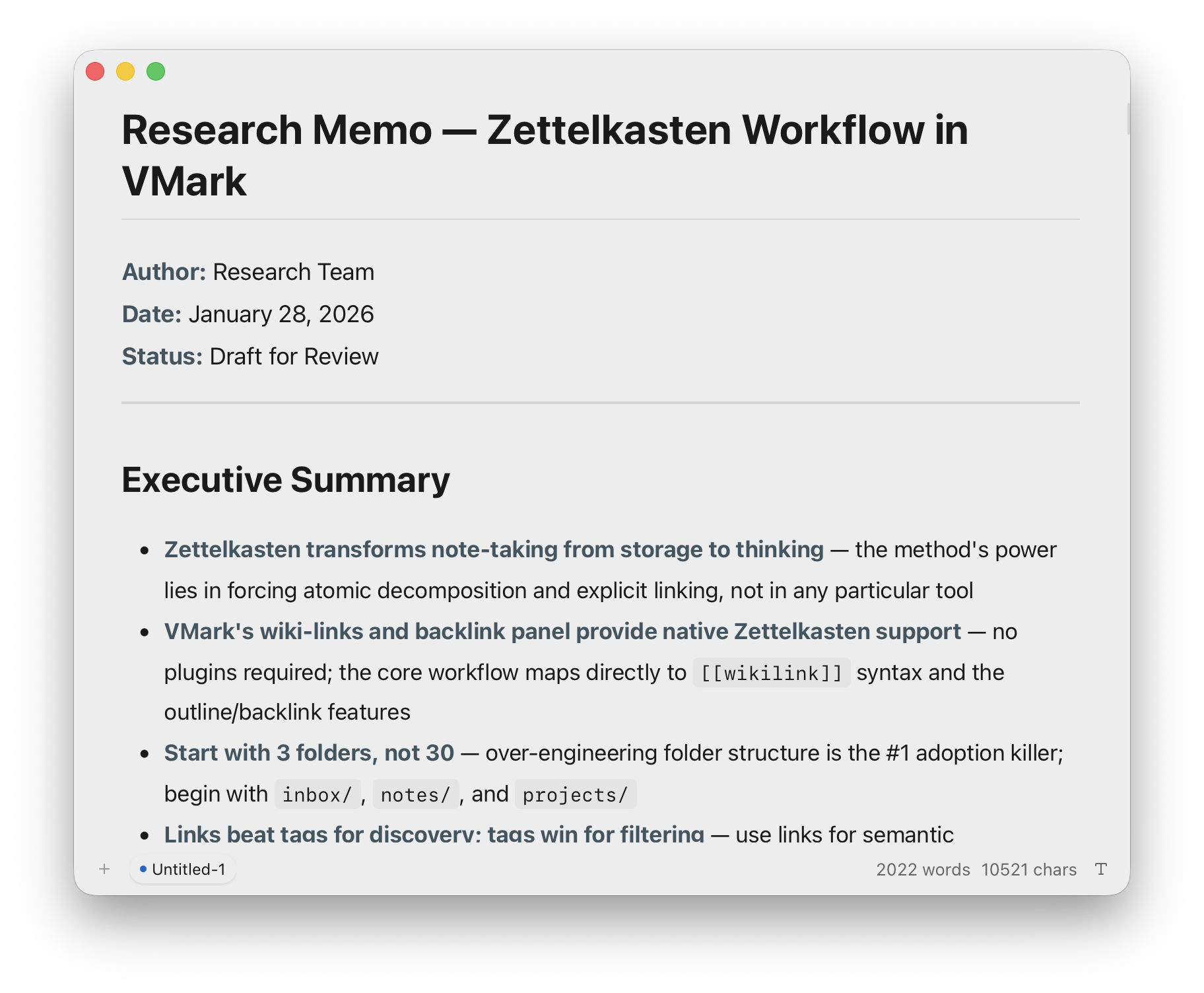 Content received by VMark