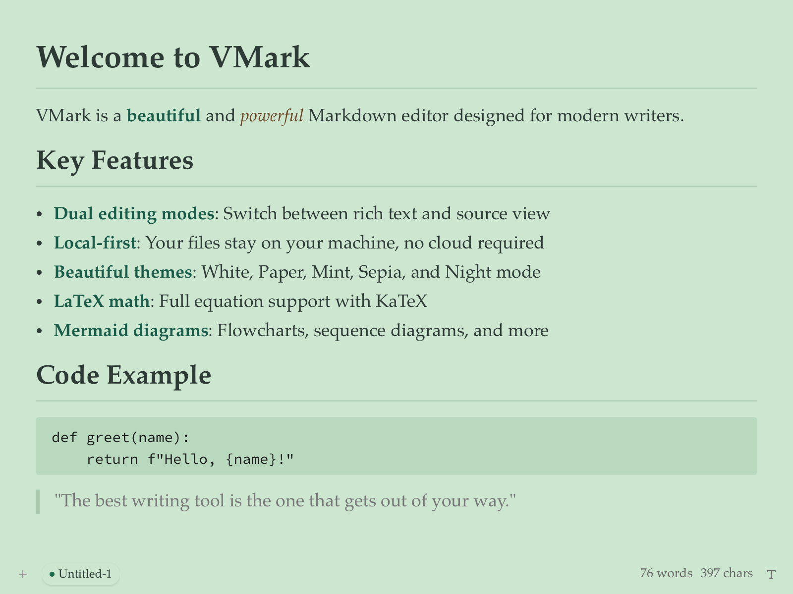 VMark Rich Text Editor