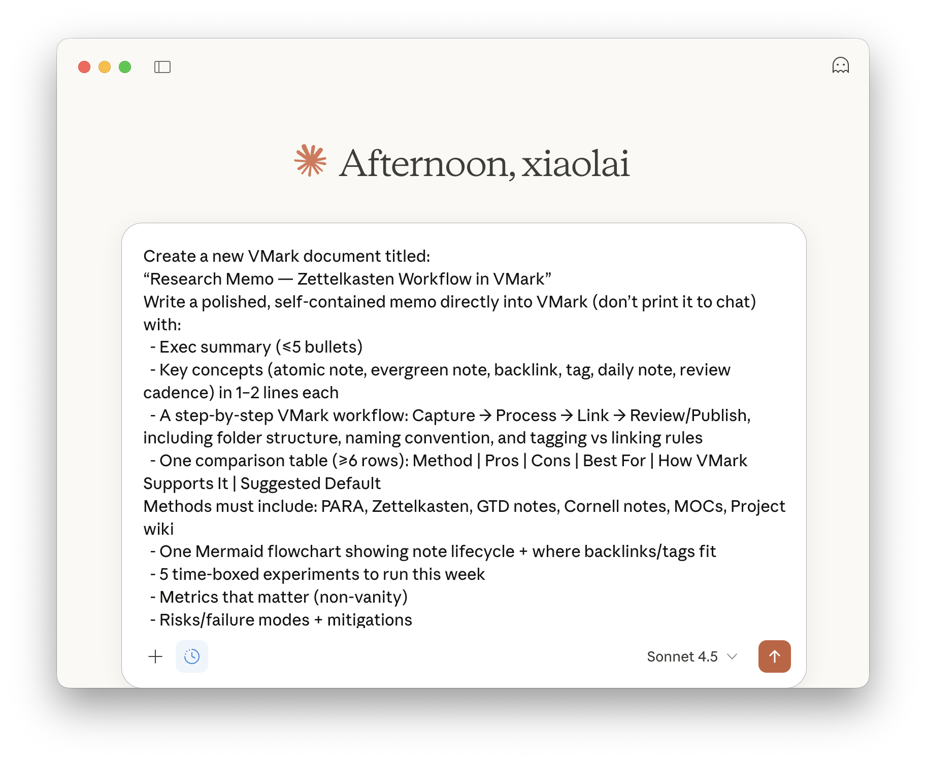 Sending content from Claude Desktop